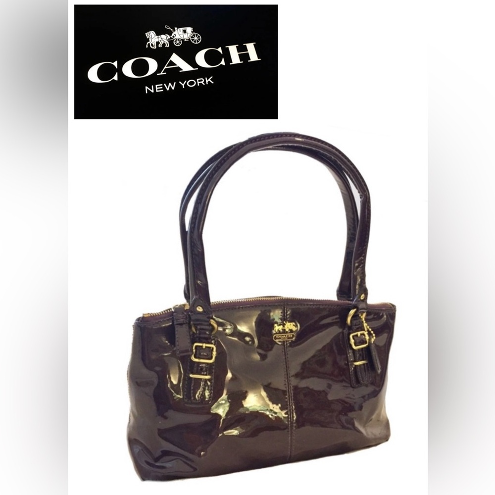 Coach 48175 B4AU Madison Patent Small BagAubergine